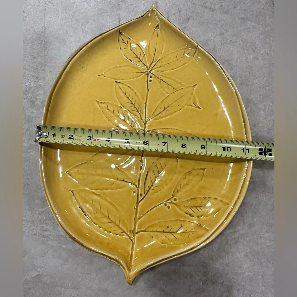 Crate&Barrel Mustard Ceramic Plate